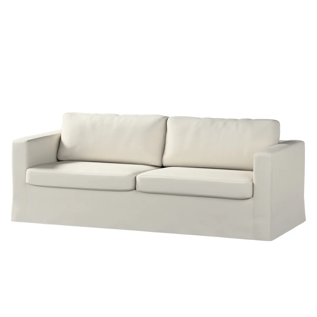 Dekoria Potah na pohovku IKEA  Karlstad 3-místná, nerozkládací, dlouhý, stříbrošedá, pohovka Karlstad 3-místná, Cotton Panama, 702-45