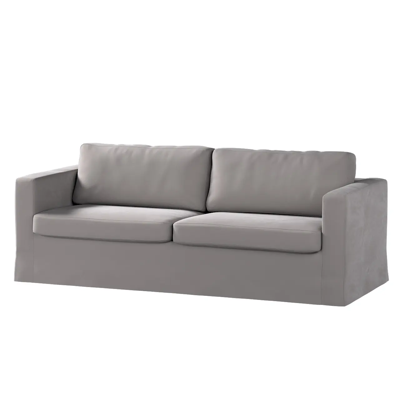 Dekoria Potah na pohovku IKEA  Karlstad 3-místná, nerozkládací, dlouhý, greige, pohovka Karlstad 3-místná, Velvet, 704-11