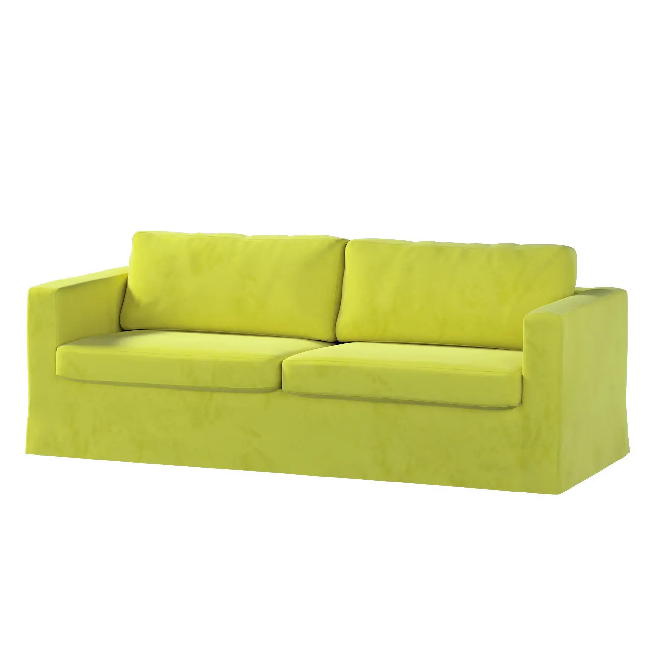 Dekoria Potah na pohovku IKEA  Karlstad 3-místná, nerozkládací, dlouhý, zelená, pohovka Karlstad 3-místná, Living Velvet, 704-78