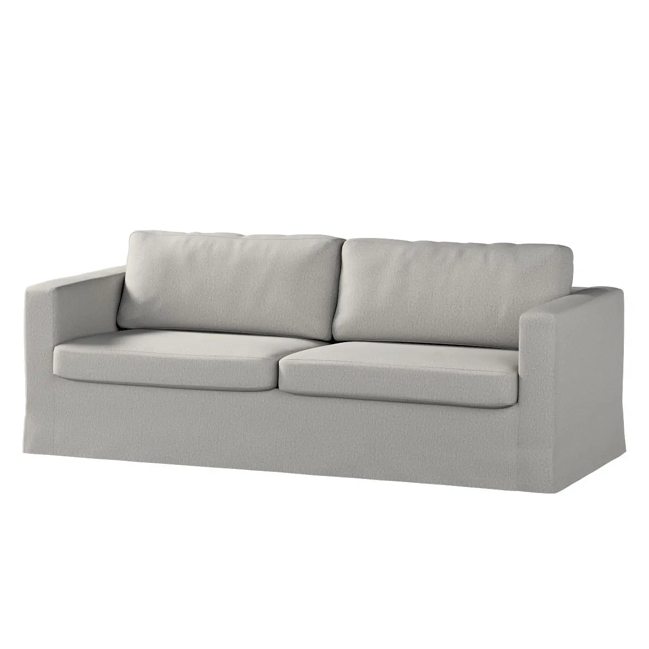 Dekoria Potah na pohovku IKEA  Karlstad 3-místná, nerozkládací, dlouhý, šedo-béžová, pohovka Karlstad 3-místná, Madrid, 162-03