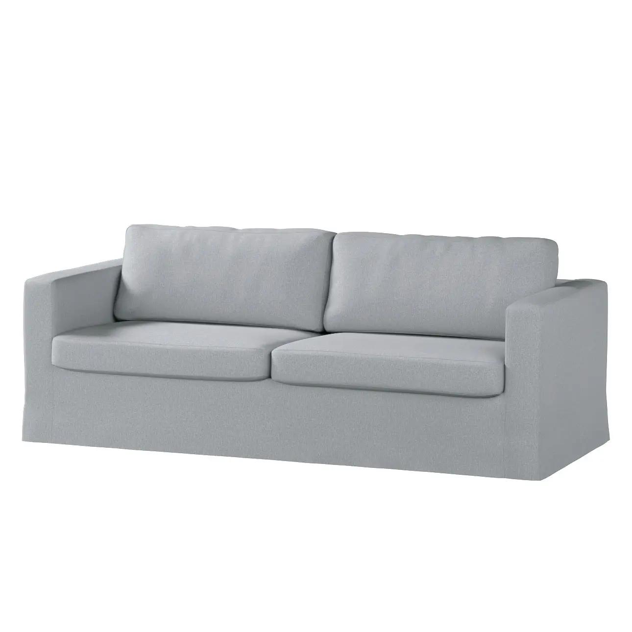 Dekoria Potah na pohovku IKEA  Karlstad 3-místná, nerozkládací, dlouhý, šedá, pohovka Karlstad 3-místná, Amsterdam, 704-55