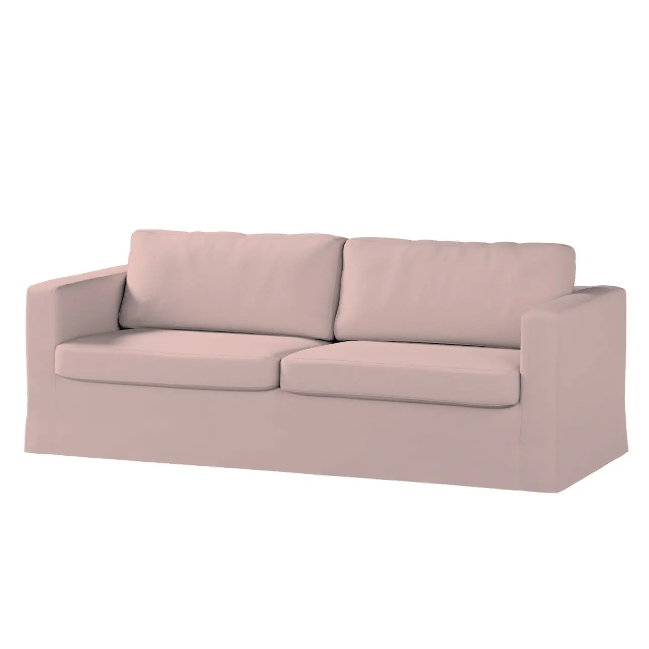 Dekoria Potah na pohovku IKEA  Karlstad 3-místná, nerozkládací, dlouhý, růžová, pohovka Karlstad 3-místná, Boucle Teddy, 702-84