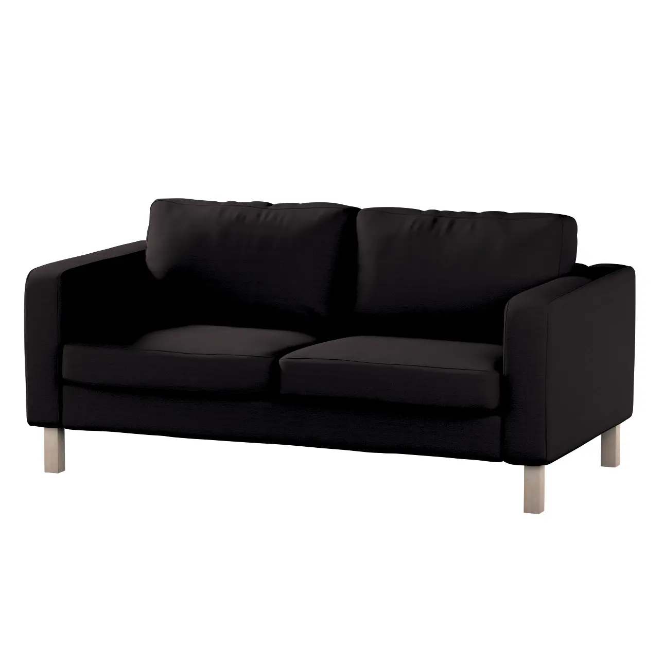 Dekoria Potah na pohovku IKEA  Karlstad 2-místná, nerozkládací, krátký, grafitová, pohovka Karlstad 2-místná, Cotton Panama, 702-08