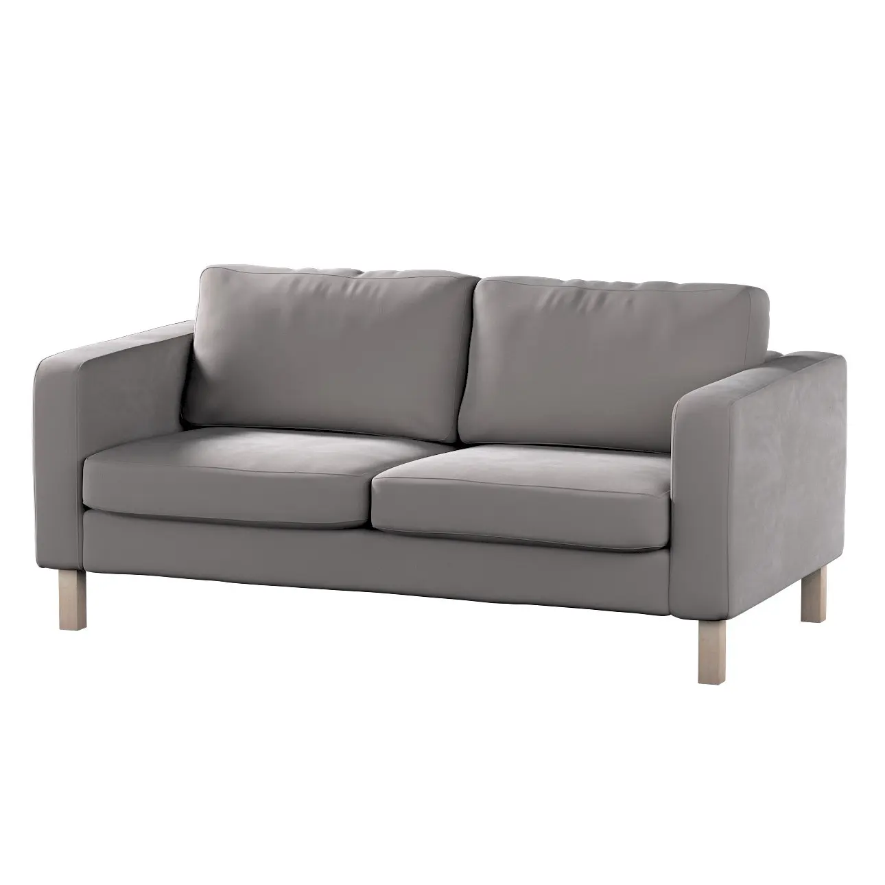 Dekoria Potah na pohovku IKEA  Karlstad 2-místná, nerozkládací, krátký, greige, pohovka Karlstad 2-místná, Velvet, 704-11
