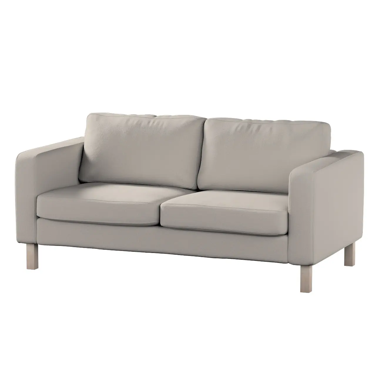 Dekoria Potah na pohovku IKEA  Karlstad 2-místná, nerozkládací, krátký, světle bežová, pohovka Karlstad 2-místná, Boucle Teddy, 702-81