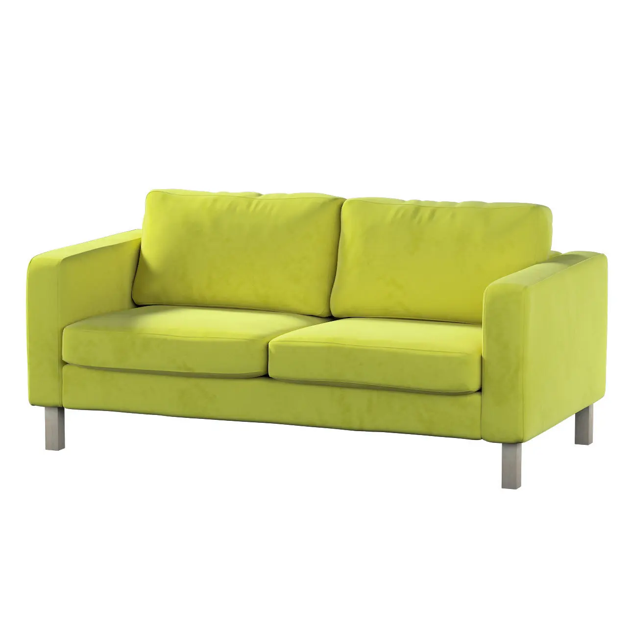 Dekoria Potah na pohovku IKEA  Karlstad 2-místná, nerozkládací, krátký, zelená, pohovka Karlstad 2-místná, Living Velvet, 704-78