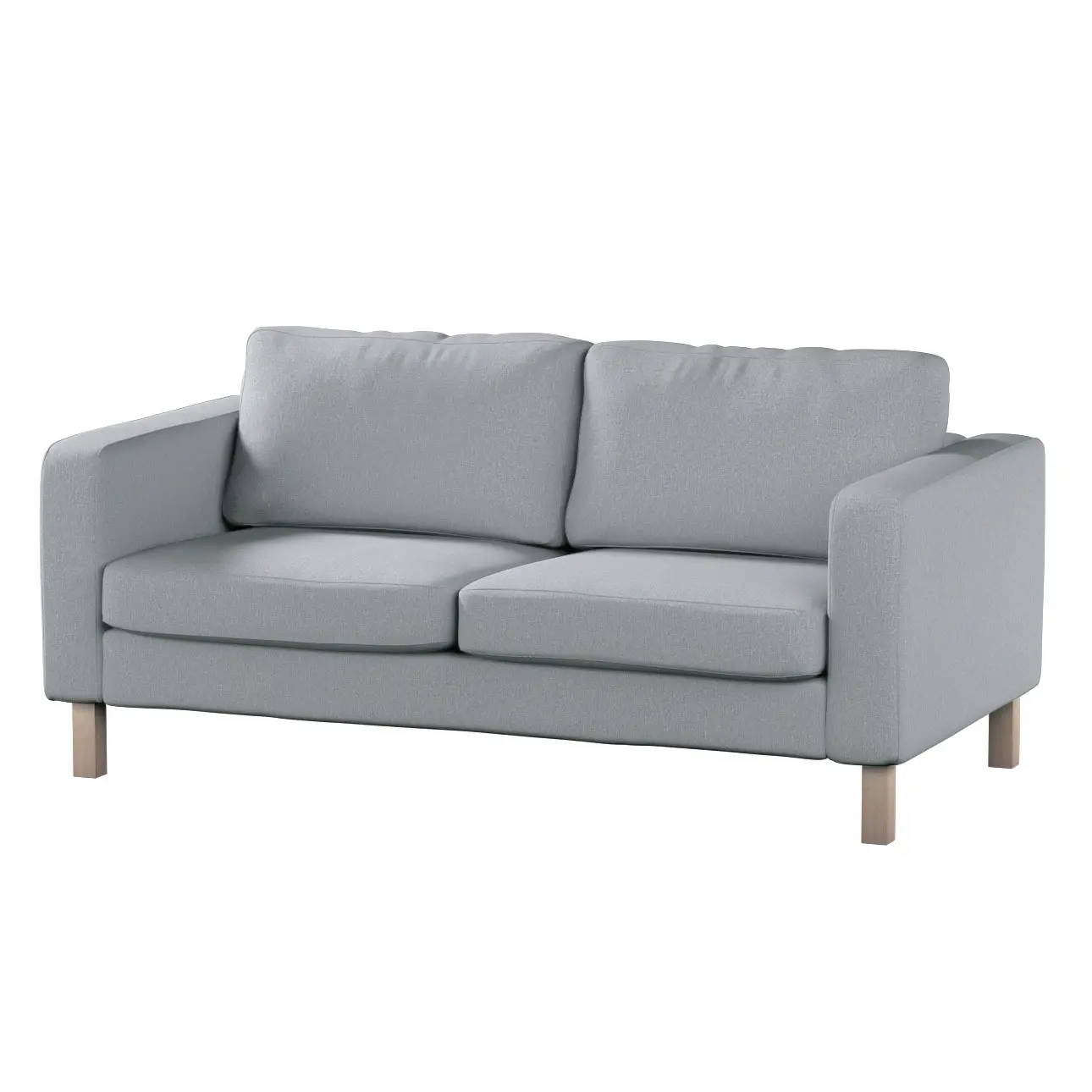 Dekoria Potah na pohovku IKEA  Karlstad 2-místná, nerozkládací, krátký, šedá, pohovka Karlstad 2-místná, Amsterdam, 704-55