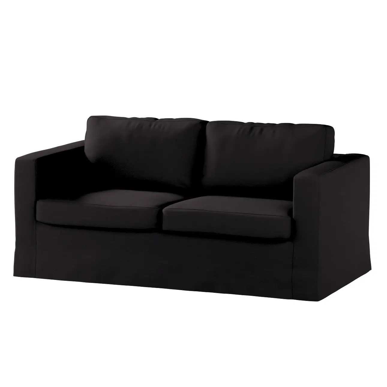 Dekoria Potah na pohovku IKEA  Karlstad 2-místná , nerozkládací, dlouhý, grafitová, pohovka Karlstad 2-místná, Cotton Panama, 702-08