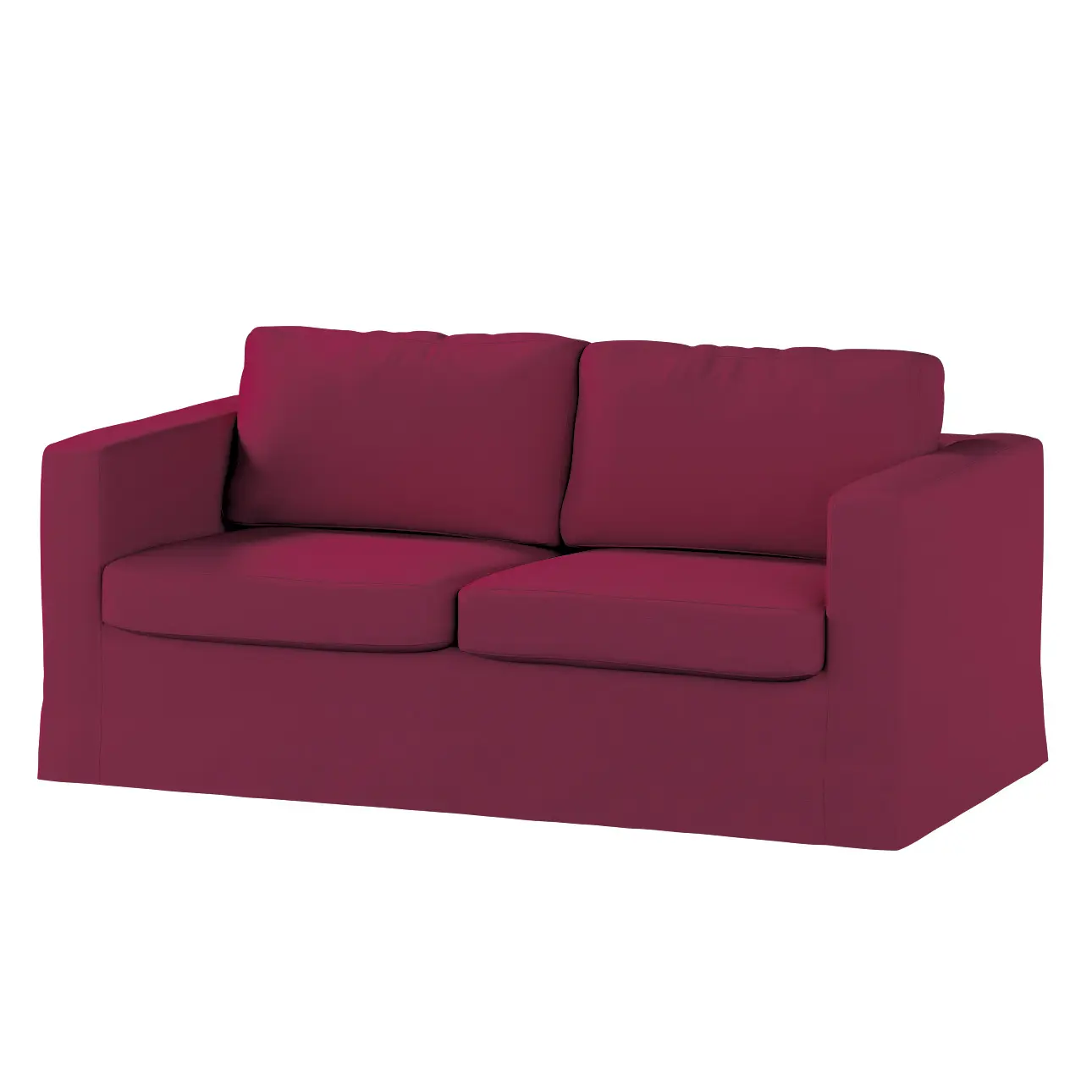 Dekoria Potah na pohovku IKEA  Karlstad 2-místná , nerozkládací, dlouhý, švestková, pohovka Karlstad 2-místná, Cotton Panama, 702-32