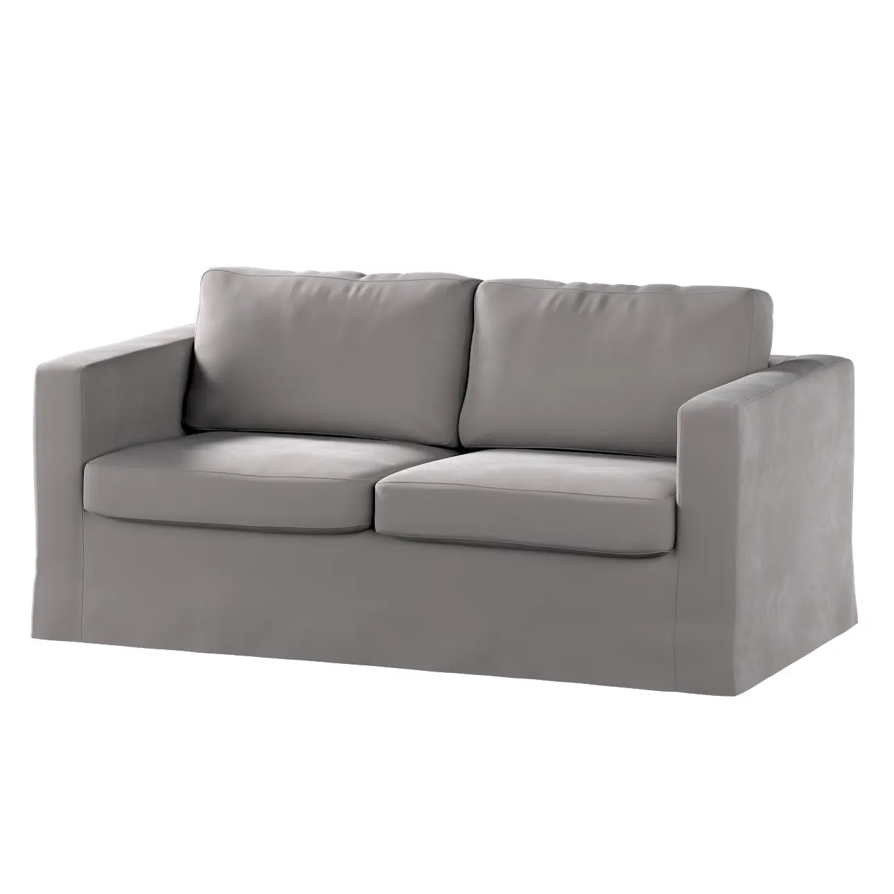 Dekoria Potah na pohovku IKEA  Karlstad 2-místná , nerozkládací, dlouhý, greige, pohovka Karlstad 2-místná, Velvet, 704-11