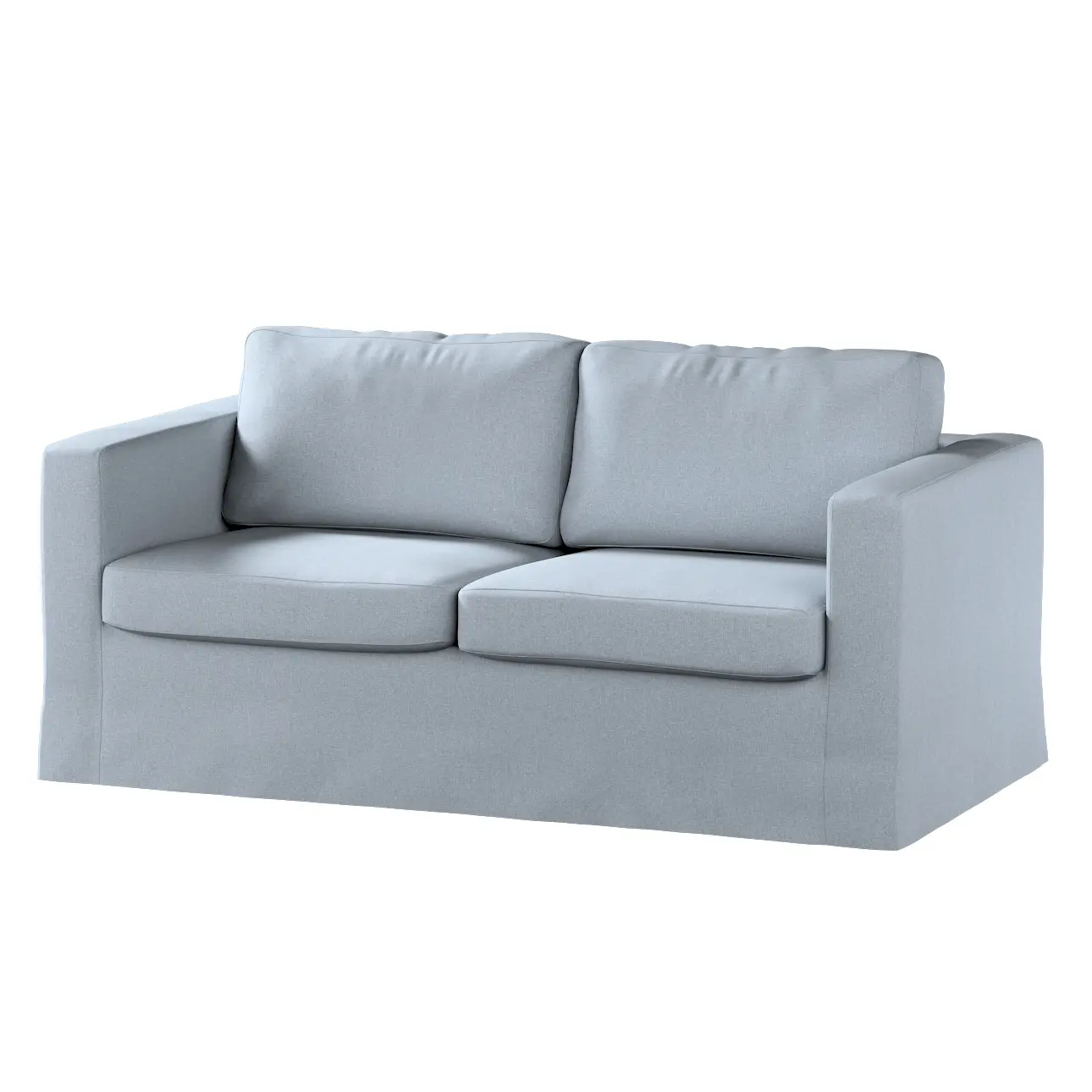 Dekoria Potah na pohovku IKEA  Karlstad 2-místná , nerozkládací, dlouhý, jemně blankytný melanž, pohovka Karlstad 2-místná, Amsterdam, 704-46