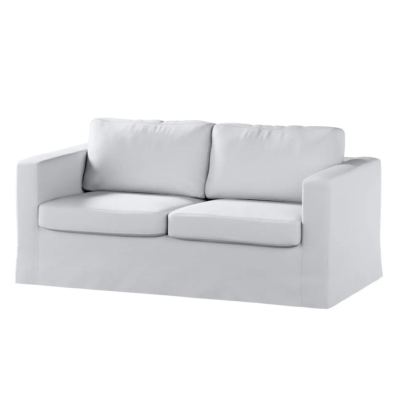 Dekoria Potah na pohovku IKEA  Karlstad 2-místná , nerozkládací, dlouhý, bílá, pohovka Karlstad 2-místná, Boucle Teddy, 702-80