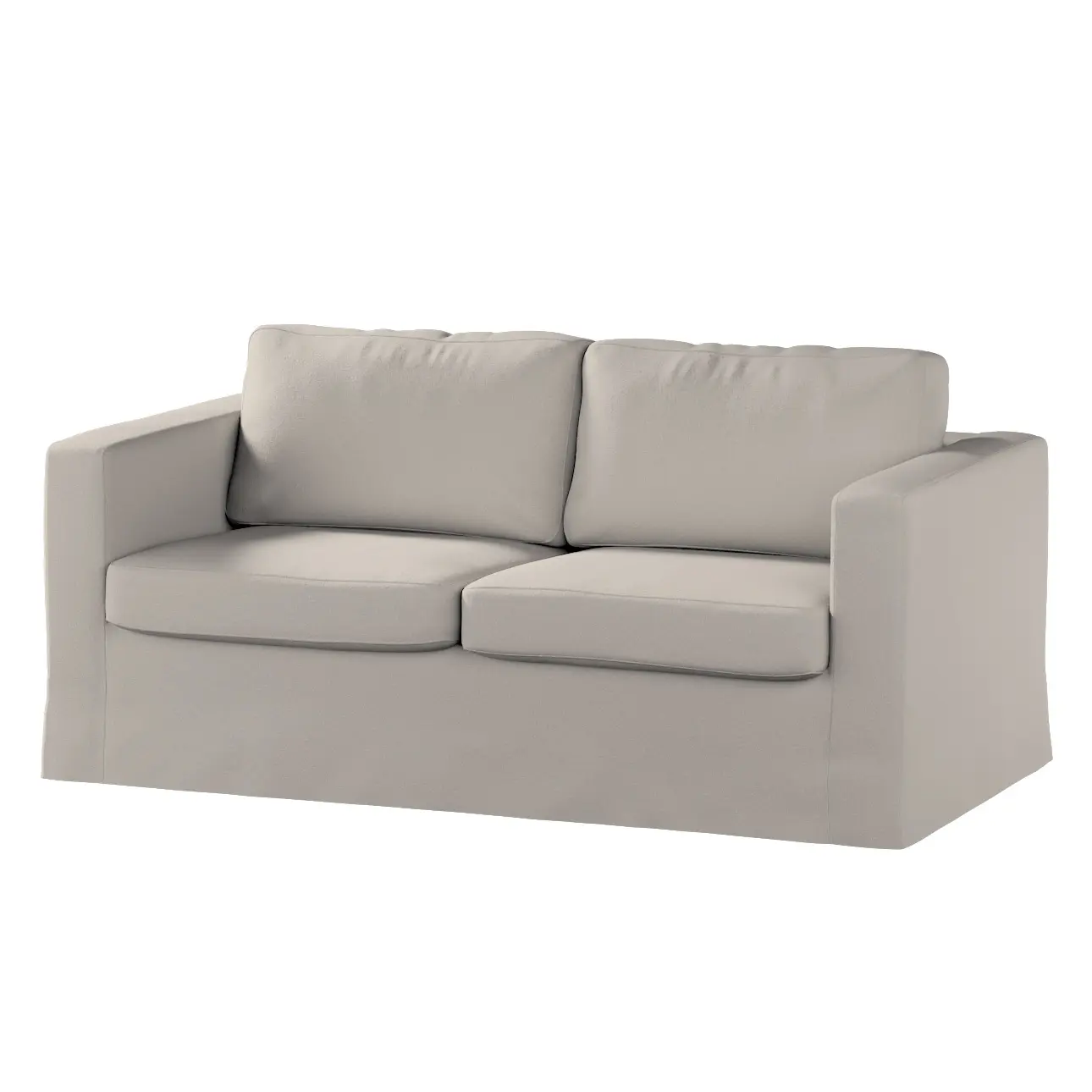 Dekoria Potah na pohovku IKEA  Karlstad 2-místná , nerozkládací, dlouhý, světle bežová, pohovka Karlstad 2-místná, Boucle Teddy, 702-81