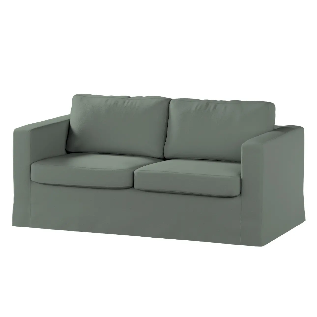 Dekoria Potah na pohovku IKEA  Karlstad 2-místná , nerozkládací, dlouhý, zelená, pohovka Karlstad 2-místná, Boucle Teddy, 702-85