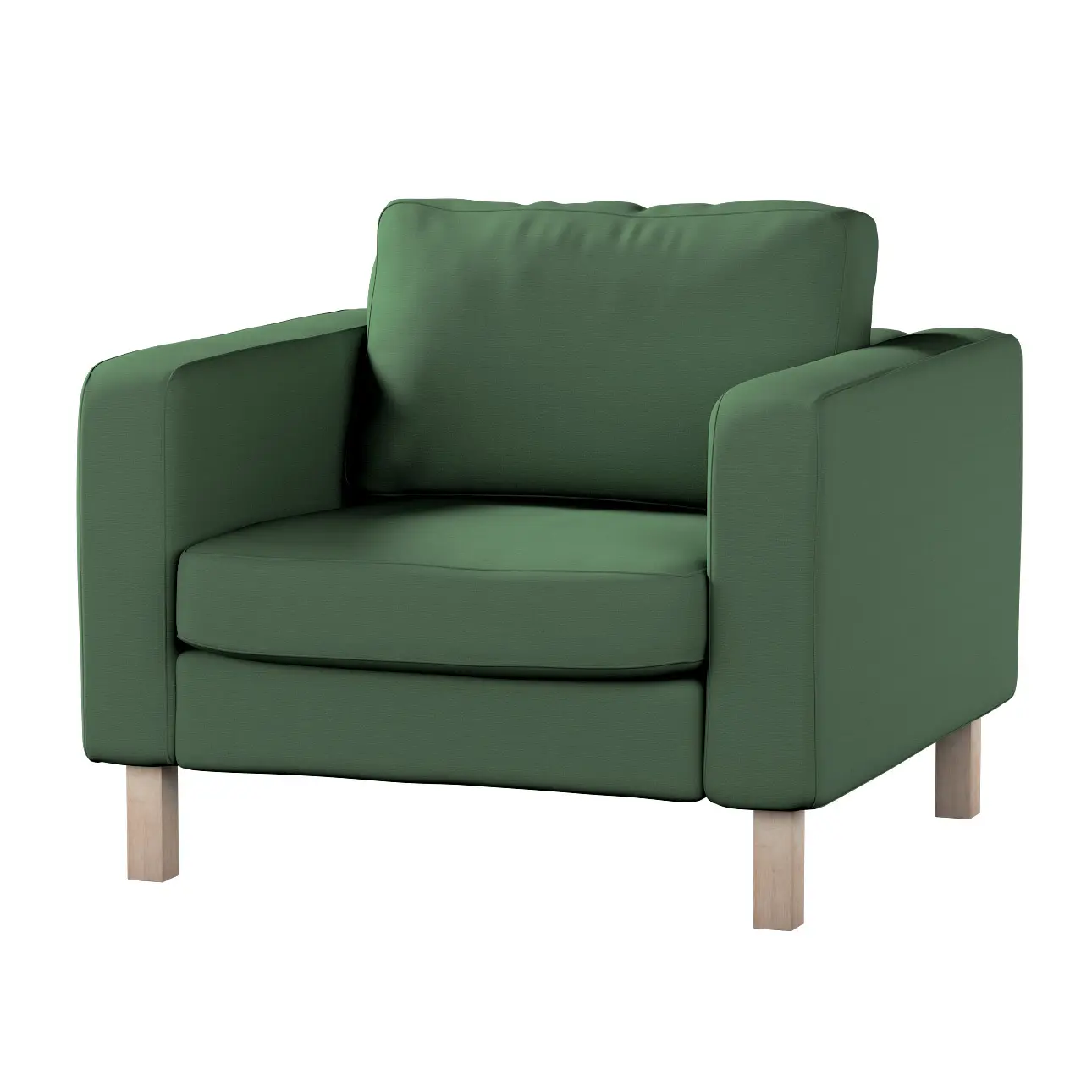 Dekoria Potah na křeslo IKEA Karlstad, krátký, Forest Green - zelená, potah na křeslo Karlstad krátký, Cotton Panama, 702-51