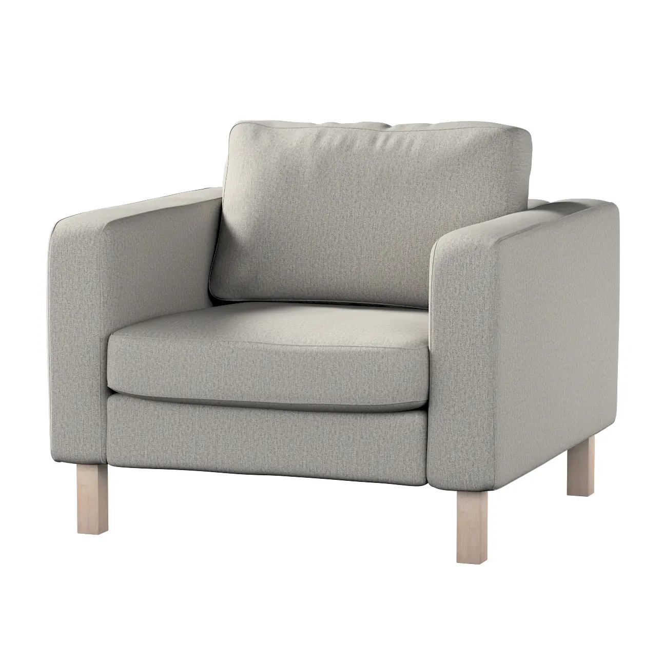 Dekoria Potah na křeslo IKEA Karlstad, krátký, chenille grise, potah na křeslo Karlstad krátký, Madrid, 161-57