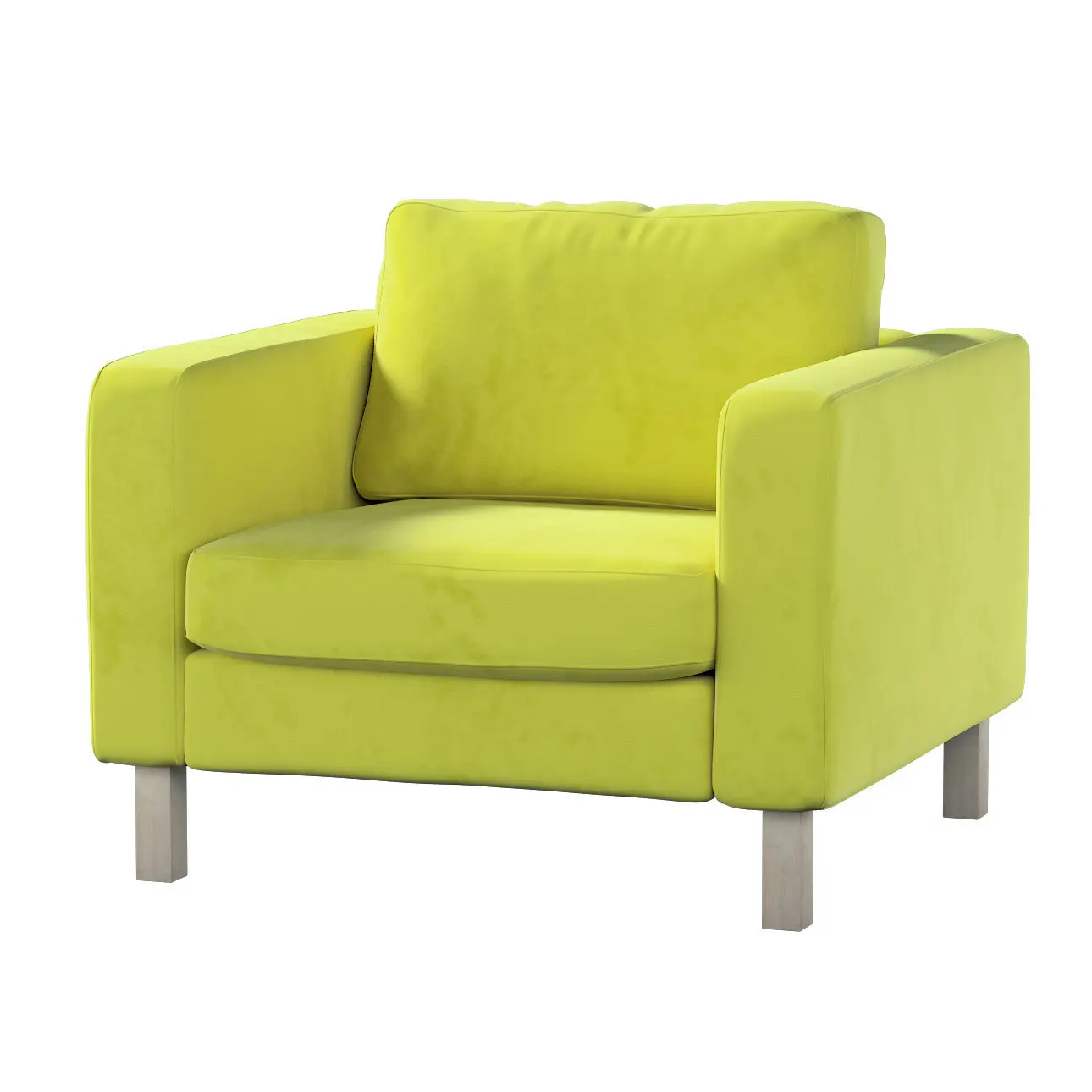 Dekoria Potah na křeslo IKEA Karlstad, krátký, zelená, potah na křeslo Karlstad krátký, Living Velvet, 704-78
