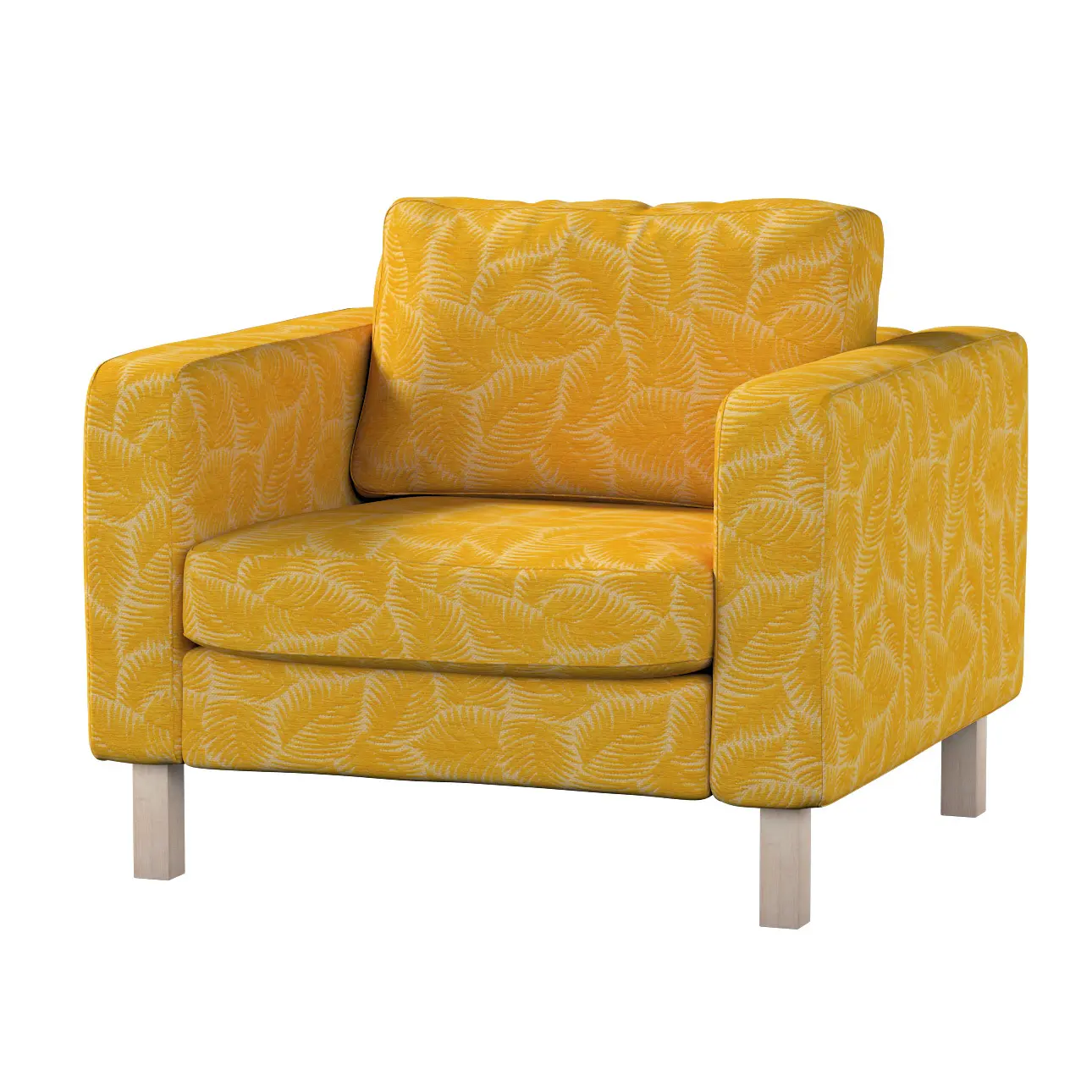Dekoria Potah na křeslo IKEA Karlstad, krátký, med, potah na křeslo Karlstad krátký, Cosy Home, 144-88