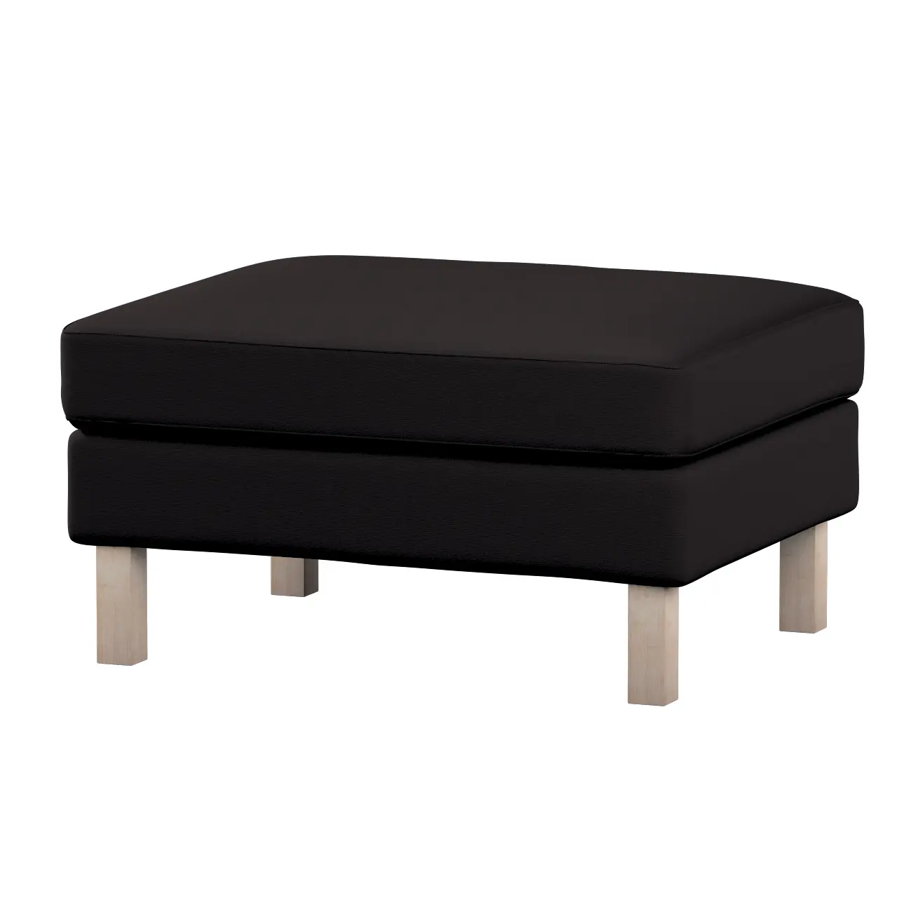 Dekoria Potah na podnožku IKEA Karlstad, Black - černá, potah na podnožku Karlstad, Cotton Panama, 702-50