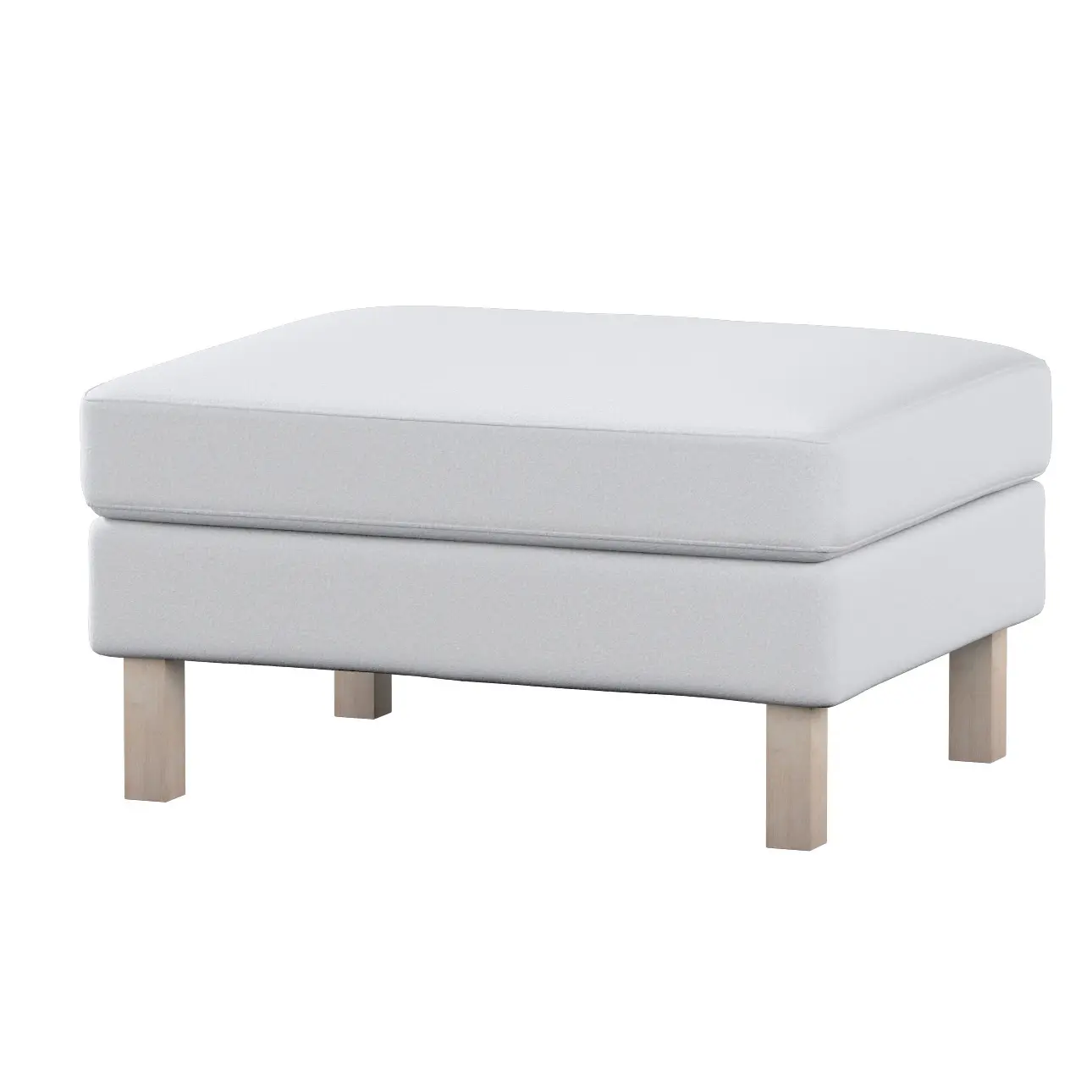 Dekoria Potah na podnožku IKEA Karlstad, bílá, potah na podnožku Karlstad, Boucle Teddy, 702-80