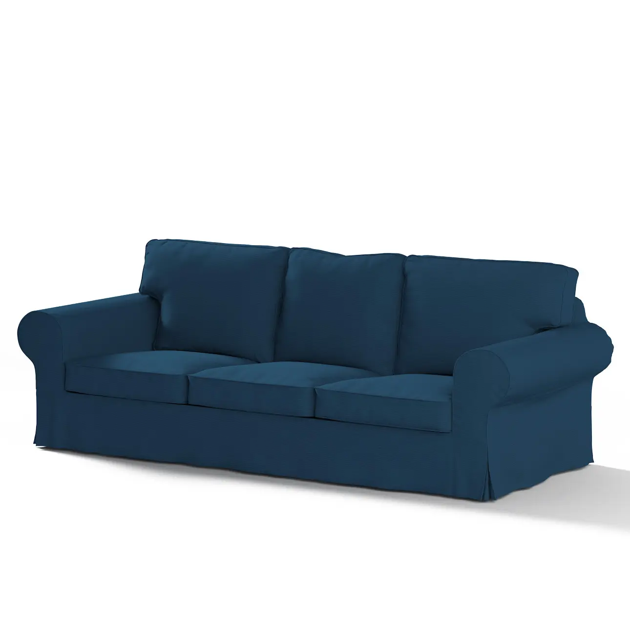 Dekoria Potah na pohovku IKEA  Ektorp 3-místná, rozkládací STARÝ MODEL PIXBO, mořská modrá, pohovka Ektorp 3-místná rozkládací, Cotton Panama, 702-48