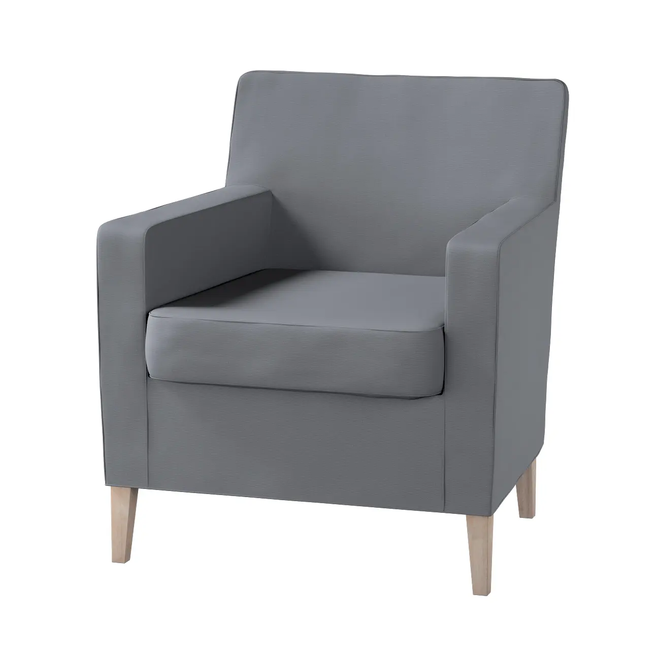 Dekoria Potah na křeslo IKEA Karlstad, šedá, Potah na křeslo Karlstad, Cotton Panama, 702-46
