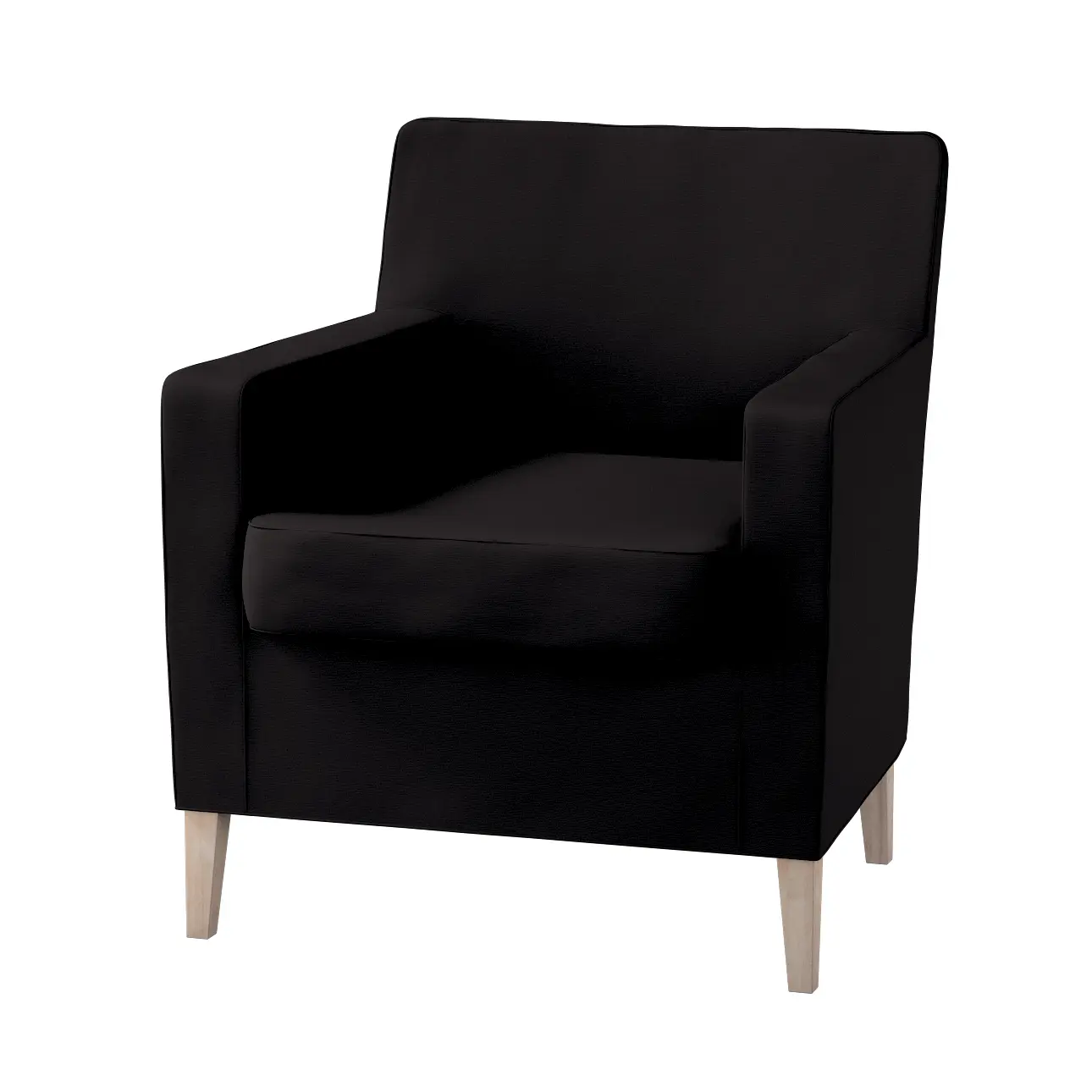 Dekoria Potah na křeslo IKEA Karlstad, Black - černá, Potah na křeslo Karlstad, Cotton Panama, 702-50