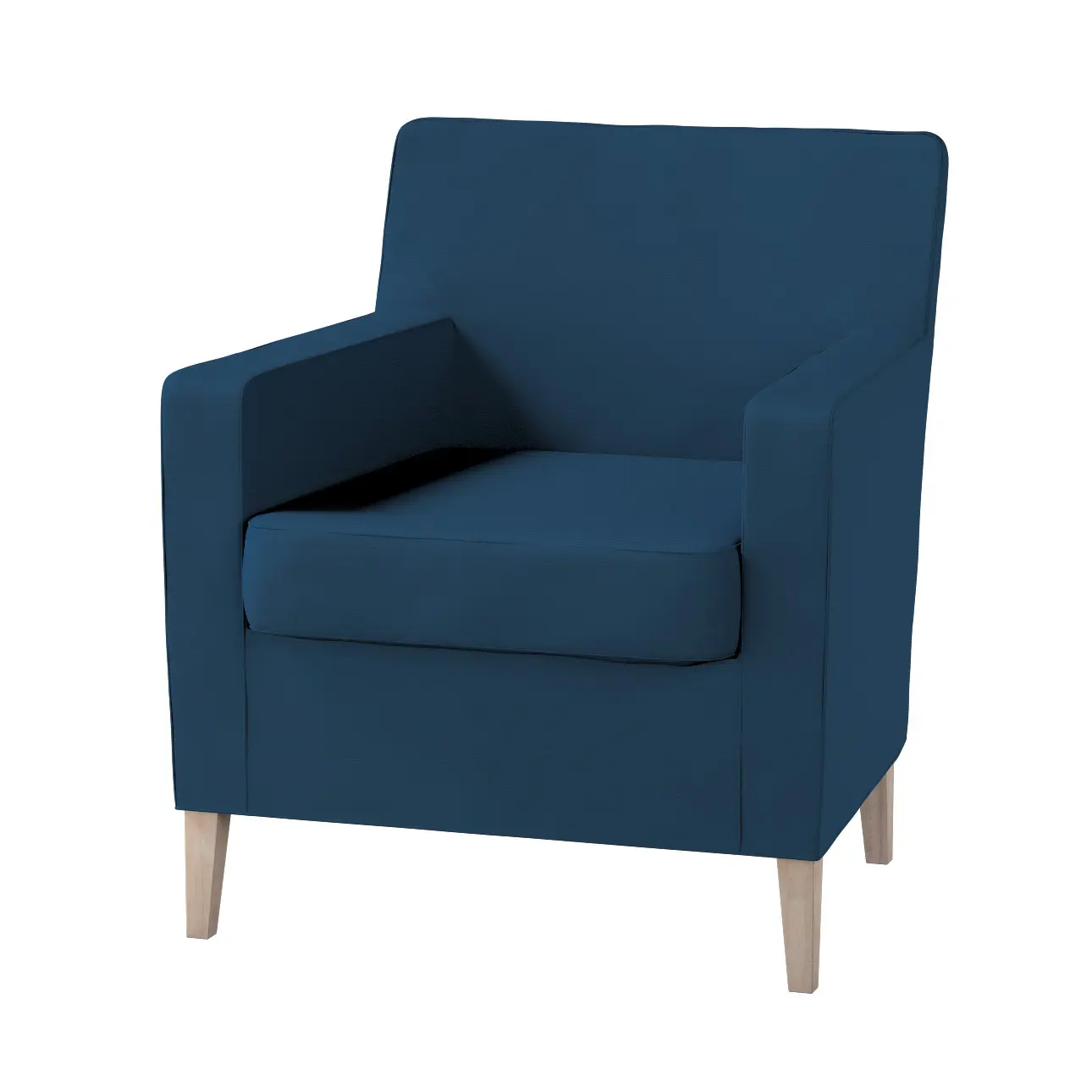 Dekoria Potah na křeslo IKEA Karlstad, mořská modrá, Potah na křeslo Karlstad, Cotton Panama, 702-48