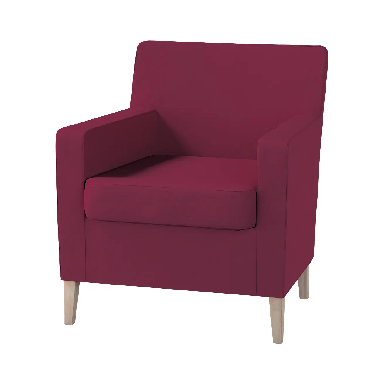 Dekoria Potah na křeslo IKEA Karlstad, švestková, Potah na křeslo Karlstad, Cotton Panama, 702-32