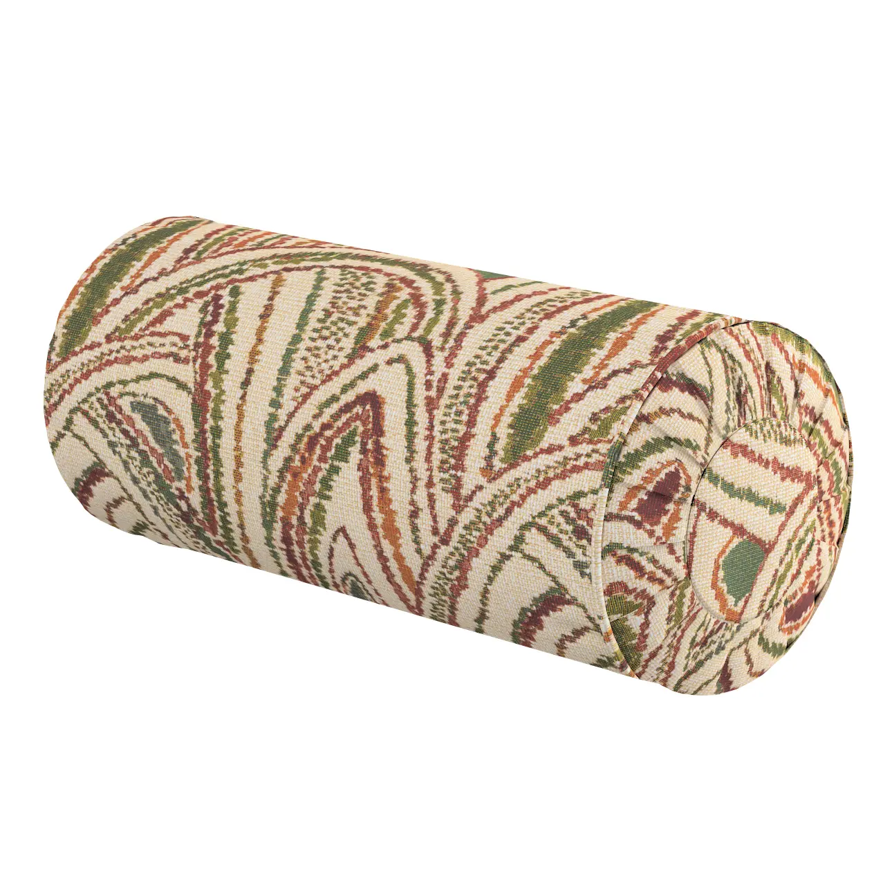 Dekoria Válec s čelními záložkami, červeno-zelená, Ø 20 x 50 cm, Cosy Home, 145-32