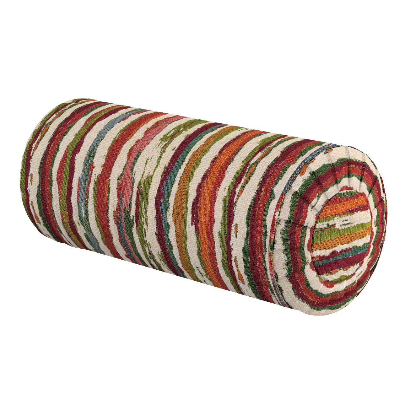 Dekoria Válec s čelními záložkami, červeno-zelená, Ø 20 x 50 cm, Cosy Home, 145-40