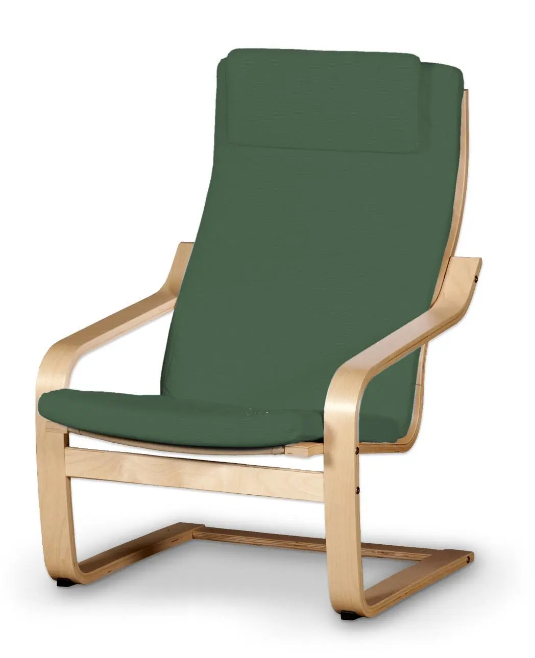 Dekoria Sedák na křeslo IKEA Poäng II, Forest Green - zelená, kØeslo Poäng II, Cotton Panama, 702-51
