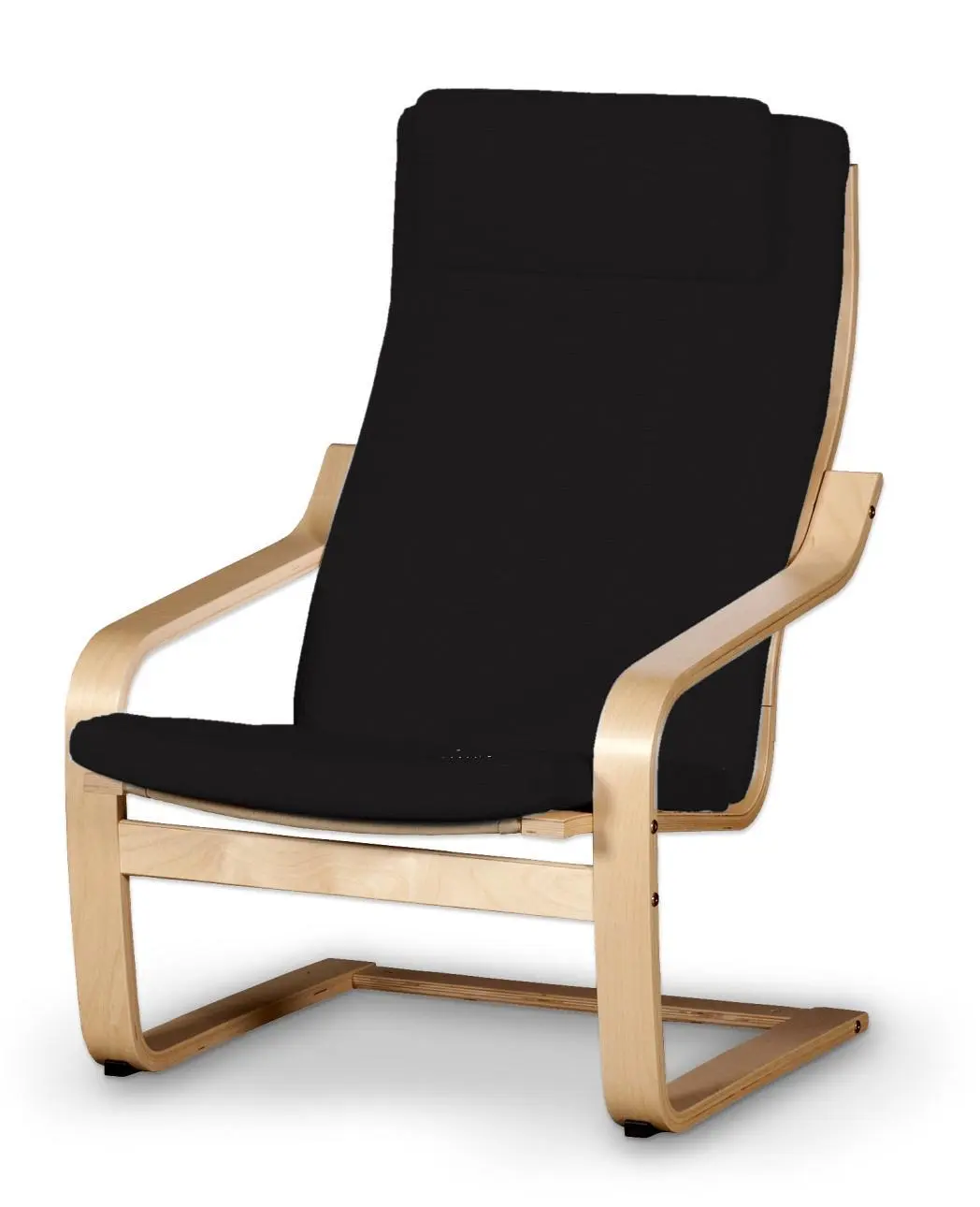 Dekoria Sedák na křeslo IKEA Poäng II, Black - černá, kØeslo Poäng II, Cotton Panama, 702-50