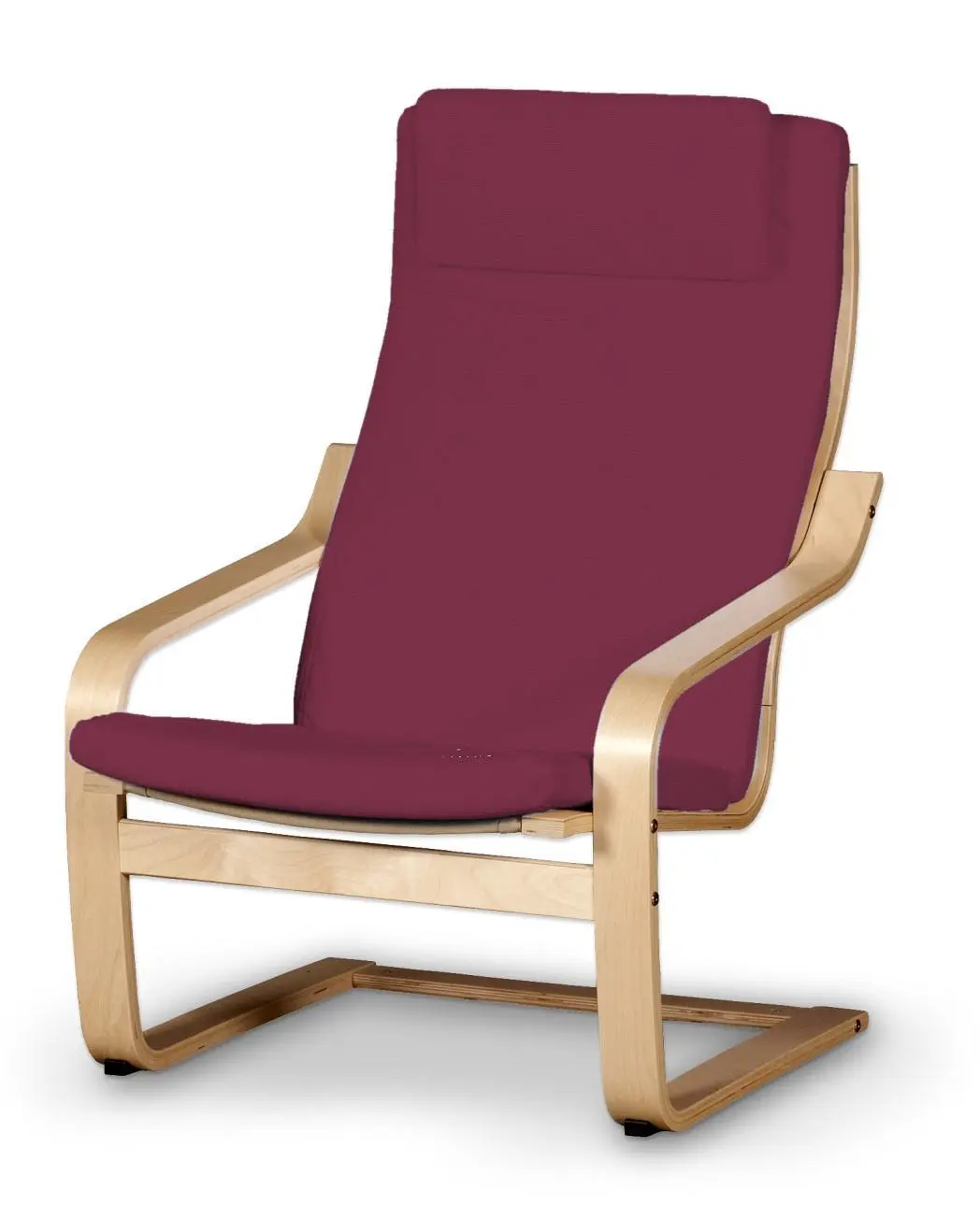 Dekoria Sedák na křeslo IKEA Poäng II, švestková, kØeslo Poäng II, Cotton Panama, 702-32