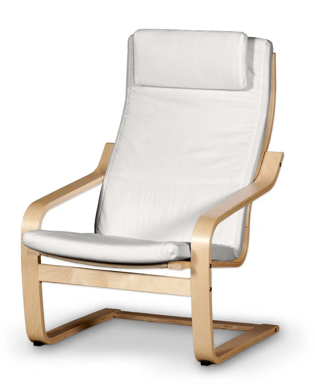 Dekoria Sedák na křeslo IKEA Poäng II, sněhová bílá, kØeslo Poäng II, Cotton Panama, 702-49