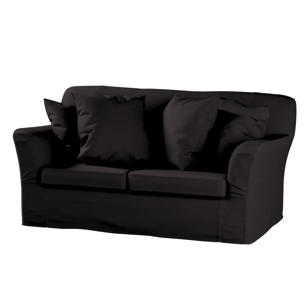 Dekoria Potah na pohovku IKEA  Tomelilla 2-místná nerozkládací, Black - černá, pohovka Tomelilla 2-místná, Cotton Panama, 702-50