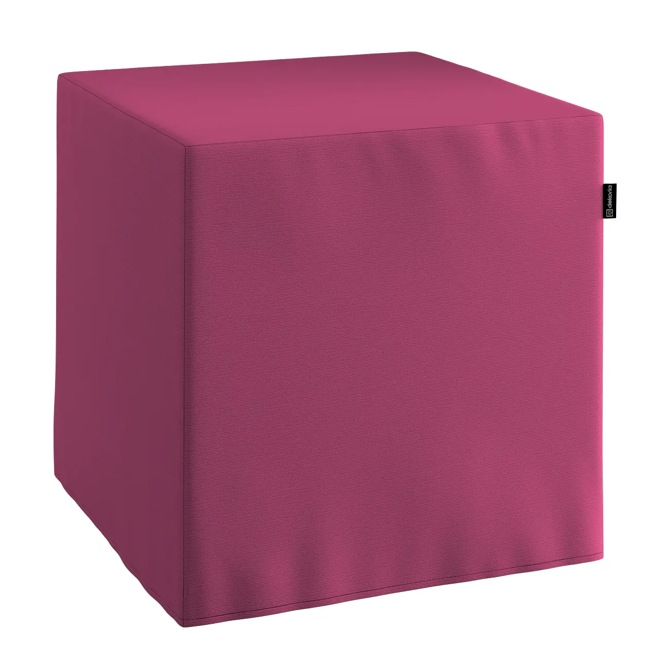 Dekoria Sedák Cube - kostka pevná 40x40x40, švestková, 40 x 40 x 40 cm, Cotton Panama, 702-32