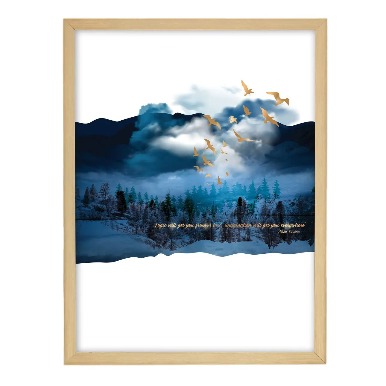 Dekoria Obraz Gold&navy Imagination 30x40cm, 30 x 40 cm
