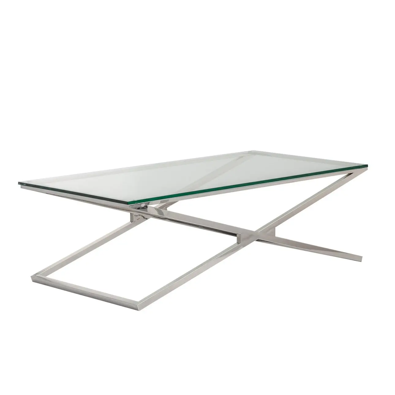Dekoria Stolek Flavio silver 130x70x41cm, 70 x 130 x 41 cm