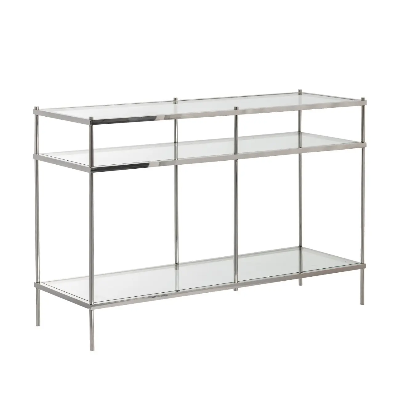 Dekoria Konzola Pure silver 120x40x80cm, 120 x 40 x 80 cm