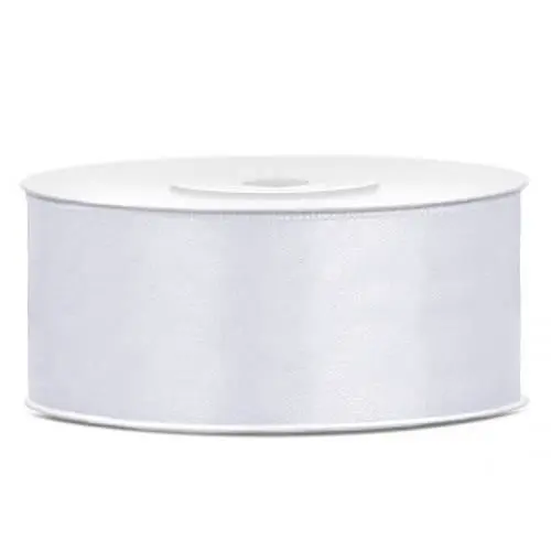 Saténová stuha bílá 25 mm x 25 m