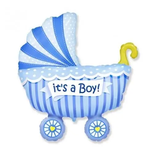 Fóliový balonek kočárek „It’s a boy“ – 60 cm