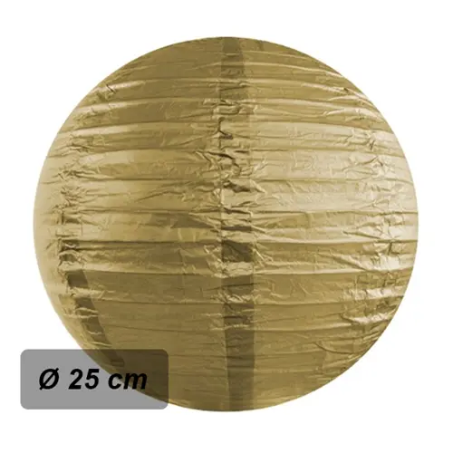 Lampion kulatý zlatý 25 cm