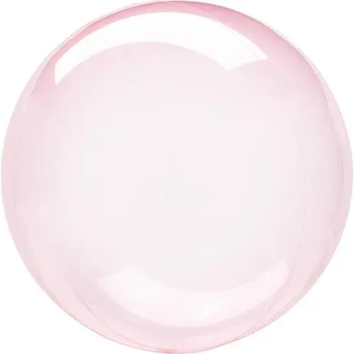Dekorační bublina průhledná růžová 45–55 cm