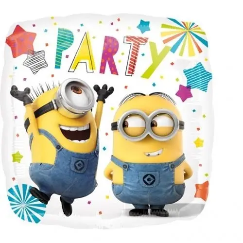 Foliový balonek čtverec Mimoni Party 43 cm