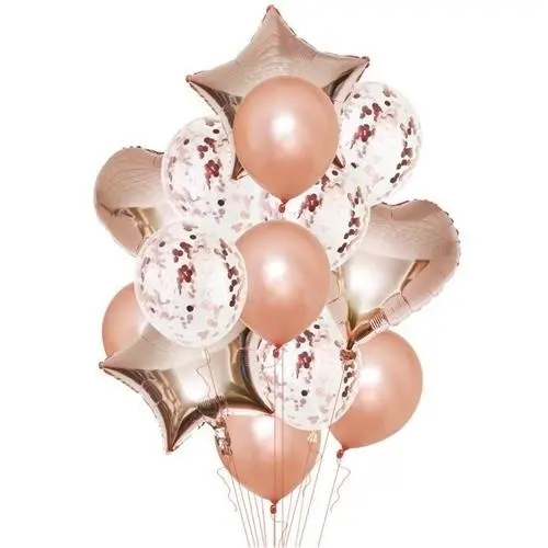 Balonkový buket Rose gold - 14 ks