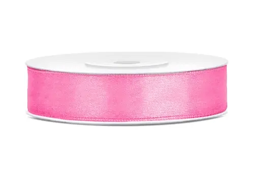 Saténová stuha růžová 12 mm x 25 m