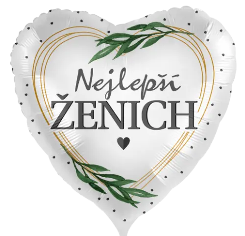 Foliový balonek Nejlepší ženich CZ - 43cm