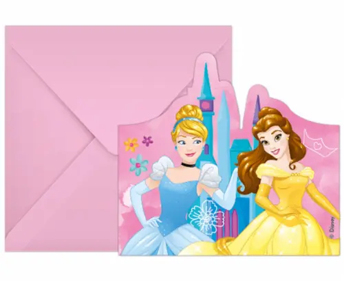 Party pozvánky Disney Princess 6 ks