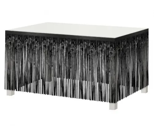 Godan Dekorace na okraj stolu - Černé třásně 80 x 300 cm